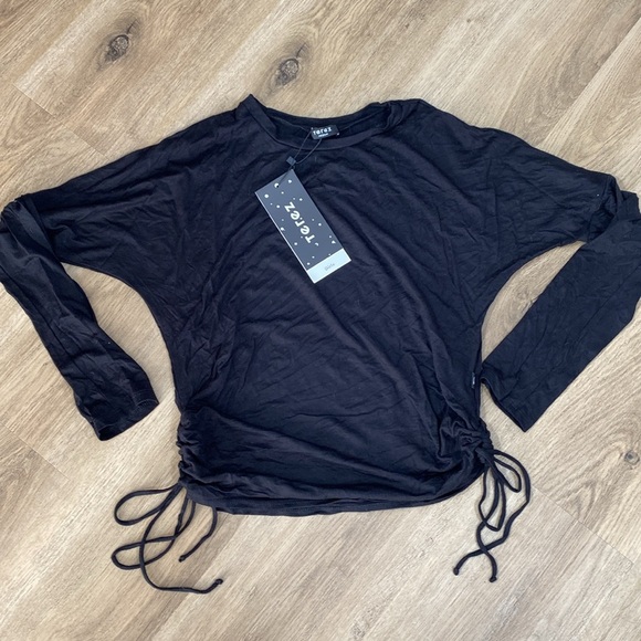 2 Terez girls Black and Gray Long Sleeve Tops size medium - Picture 4 of 6